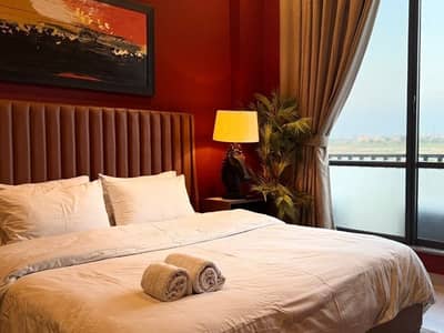 Daily basis weekly basis Two bedrooms fully furnished luxury apartments available for rent Gulberg greens Islamabad Project In Sky Park One