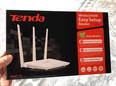Tenda N300 Model F3 Wireless WiFi Router | New |