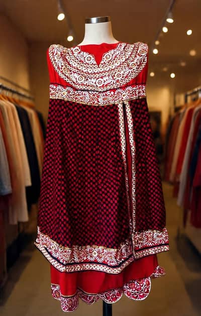 beautiful work unstitched 3 pcs dress for sale