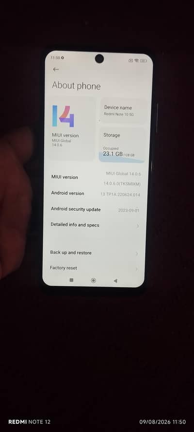 Xiaomi Redmi Note 10 5G for sale in good condition