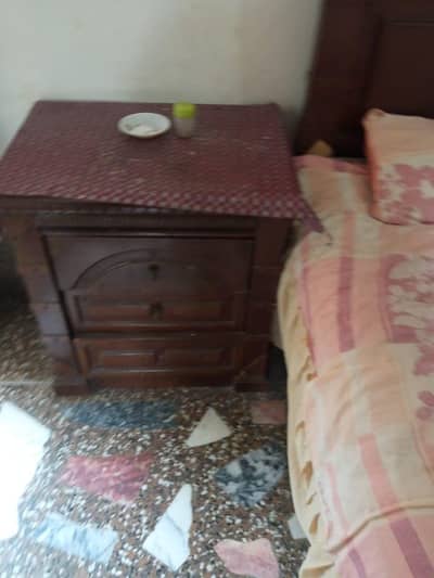 double bed with side tables