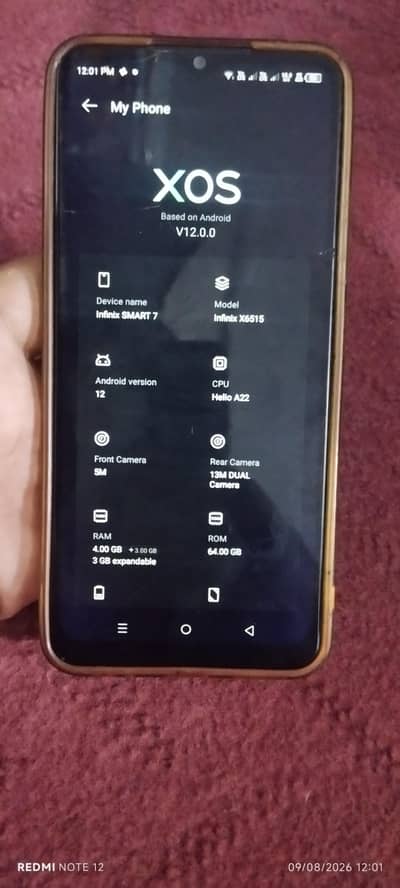 Infinix Smart 7 for sale in good shape 4GB. . . 64GB