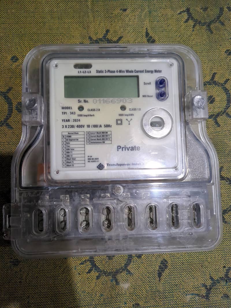 3 phase digital meter 0