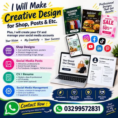 Professional Graphic Design & Social Media Services
