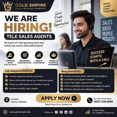 Hiring is Open in Gold Empire 03374784560