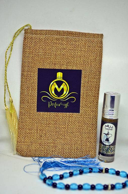 Perfumyst Dirham Ittar 6ML Roll-On with Tasbeeh for Men and Women - Original Fragrance with Long Lasting Quality