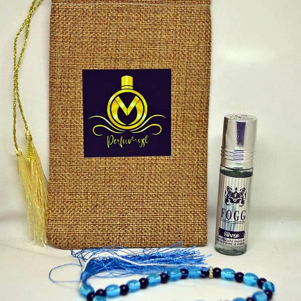 Perfumyst Fogg Silver Ittar 6ML Roll-On with Tasbeeh for Men - Original Fragrance with Long-Lasting Quality