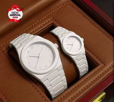 White Couple arabic aura Watches Carbon Fiber Water Resistant Unisex
