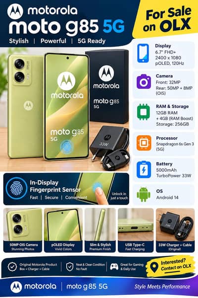 Motorola Other ModelMotorola Moto G85 5G — 12+4GB RAM + 256GB Storage