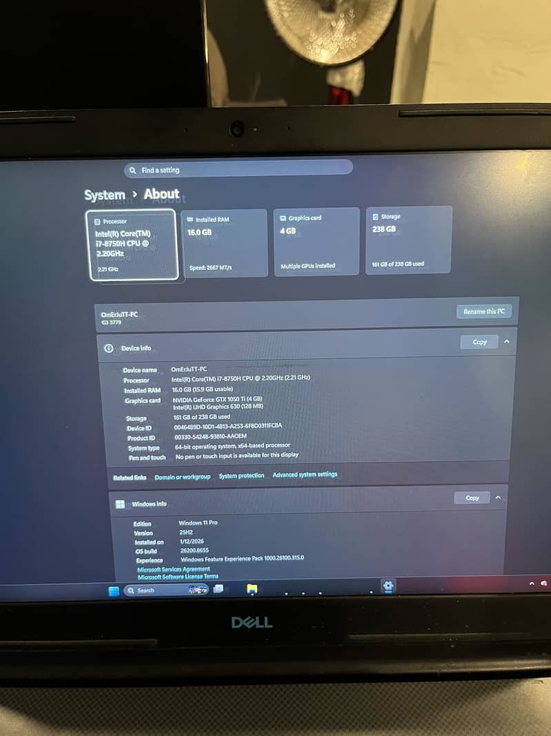 Dell G3 3