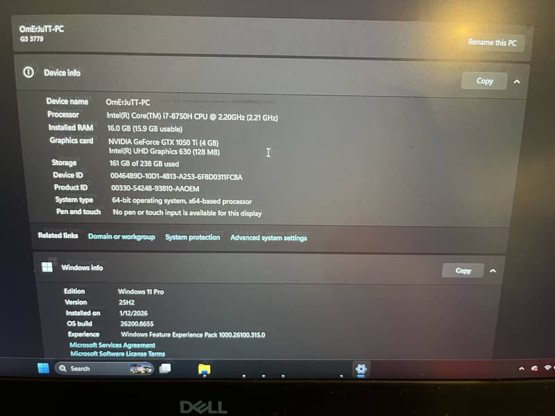 Dell G3 4