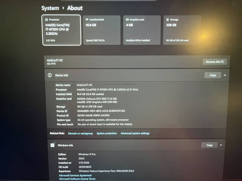 Dell G3 8