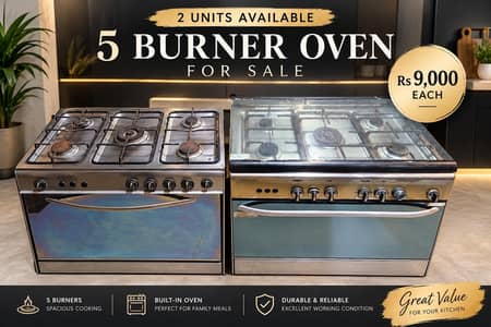 5 Burner Gas Ovens 2 units available