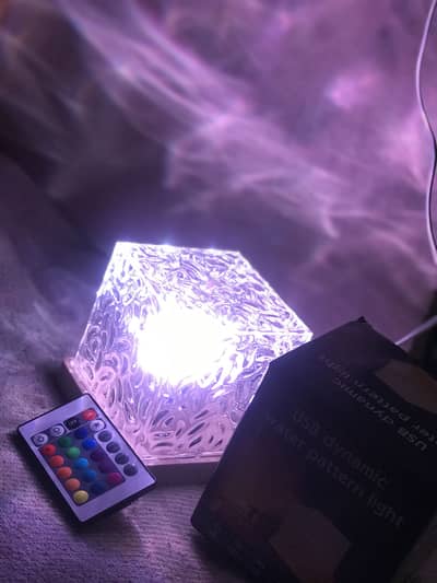 USB Dynamic Water Pattern LED Light with Remote | Decorative Lamp