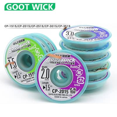 GOOT Japan CP-2015 Desoldering Wick 2.0mm | Solder Removal Braid