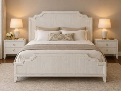 King Size Bed Set || 2 Side Tables || Dressing Mirror