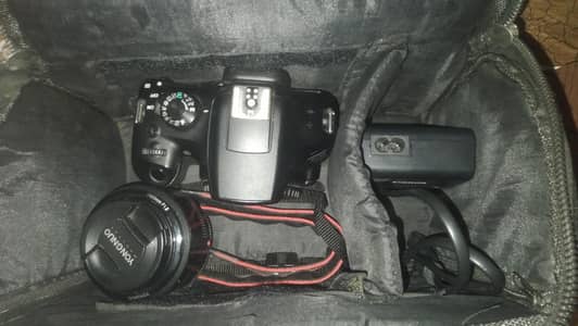 CANON 1300D with 50mm yn lens f1.8 complete accessories