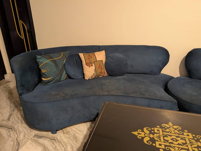 stylish sofa one year used solid frame 1