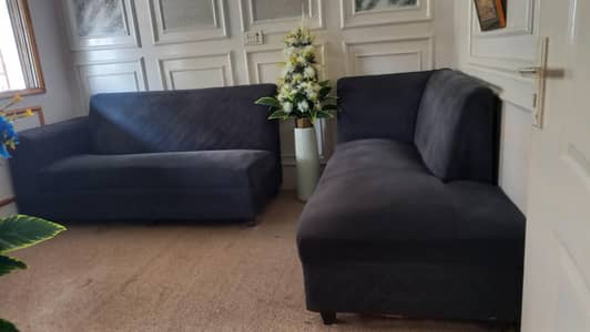 Classic L-Shaped Sofa Set (6 seater)