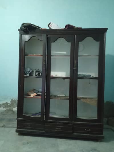 wooden showcase / crockery showcase almari