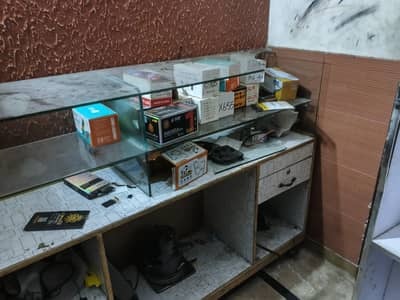 Mobile Shop counter and wall almari03025854791
