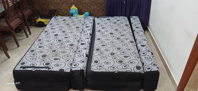 2 sofa cum double bed