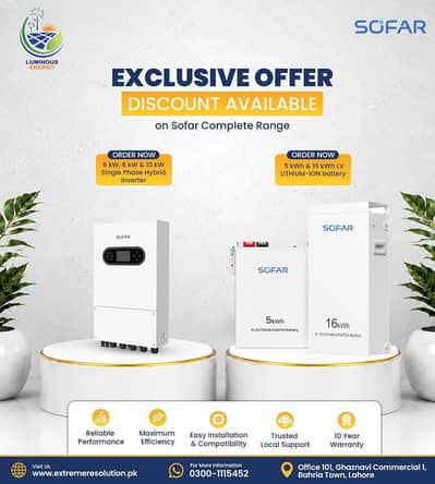 SOFAR Inverter & Battery Dealer in Pakistan | Genuine Warranty