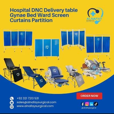 Hospital DNC Delivery table Gynae Bed Ward Screen Partition