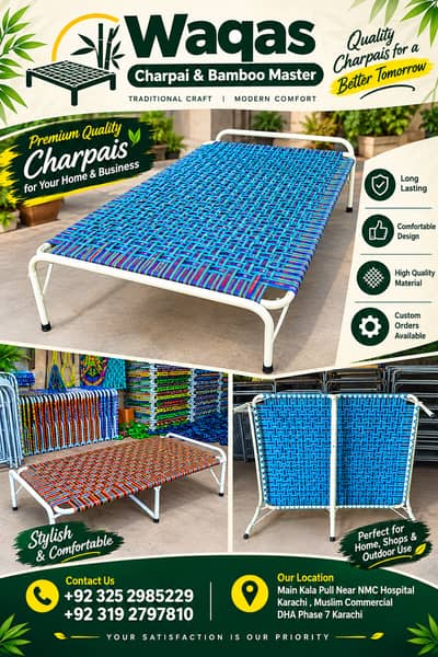 iron Structure charpai/folding charpai/unfolding charpai/charpai maker