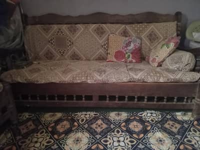 wooden 5 seater sofa set