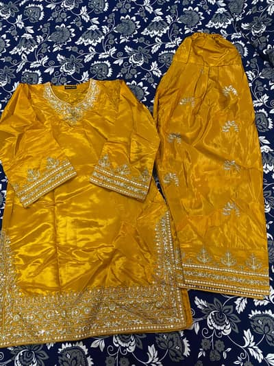 3Piece Silk Suit. Shirt (Silk), Trouser (Silk), Dupatta (Organza)