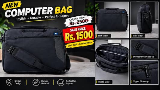 HP Computer/Laptop Bag | Stylish & Durable | Sale Rs. 1500