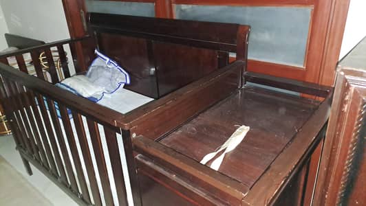 wooden cot