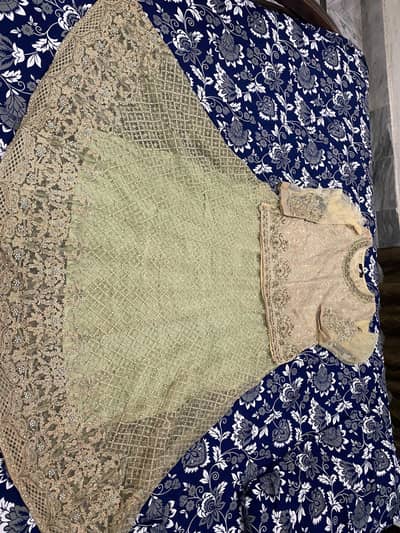 3Piece Embroiderd Net Lehnga