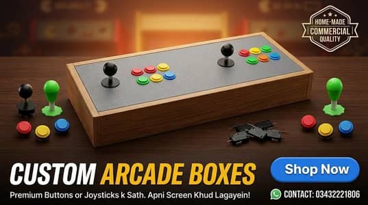  Custom Arcade Game Setup / Cabinet Box – Business & Personal Use