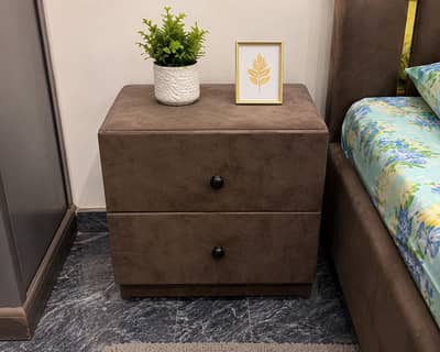 Double Bed with side table + Dressing table