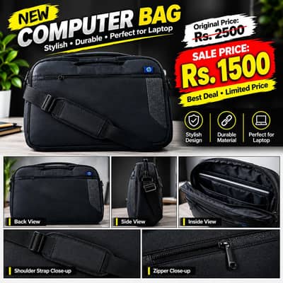 HP Computer/Laptop Bag | Stylish & Durable | Sale Rs. 1500