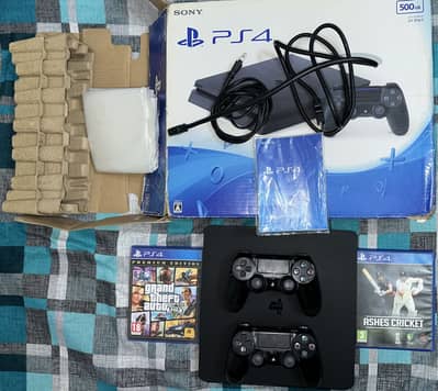 PS4 500gb online |  2 original controllers | 2 games | complete box