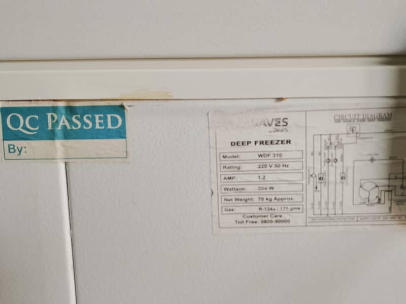 waves deep freezer Model / WDF-310 9