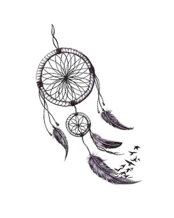 Dream Catcher Pattern Waterproof Removable Temporary Tattoo Sticker