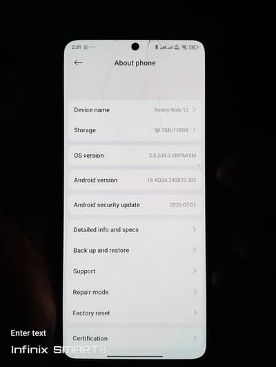 Xiaomi Redmi note 12