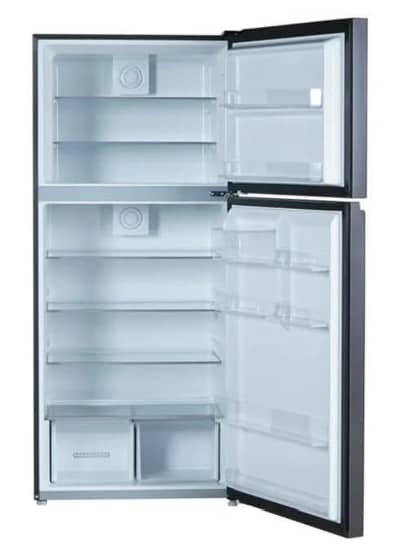 Haier double door refrigerator with stand
