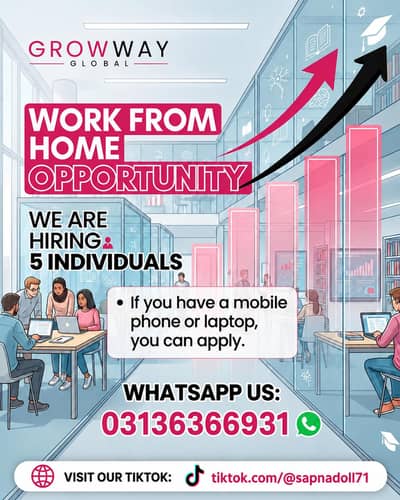 Male and Female staff required | Urgent Hiring | Online jobs