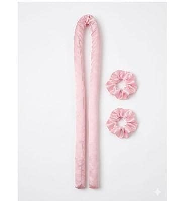 Premium Satin Heatless Hair Curling Rod Headband Rollers with 2 Scrunchies Set RA5492