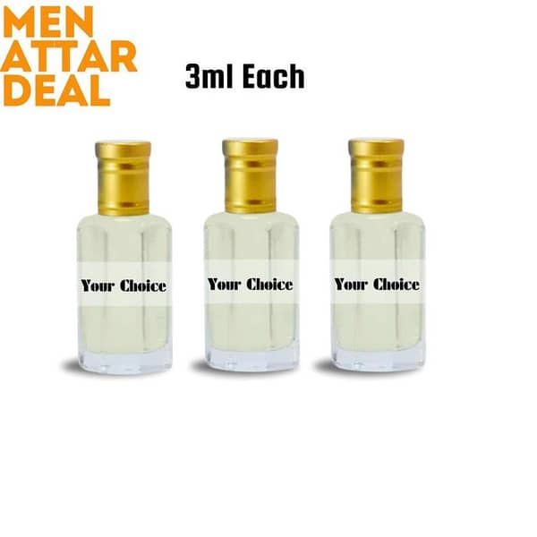 Perfumyst - Set of 3 Men's Attars - 3 ML Each - Choose Your Scents