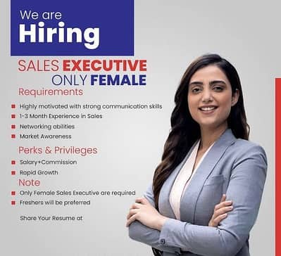 Female Marketing Executive Required