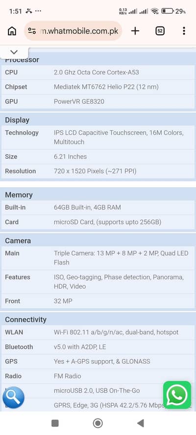 Infinix S4 4.64 03458792460