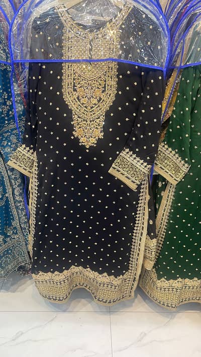 Black long shirt with sharara brand new