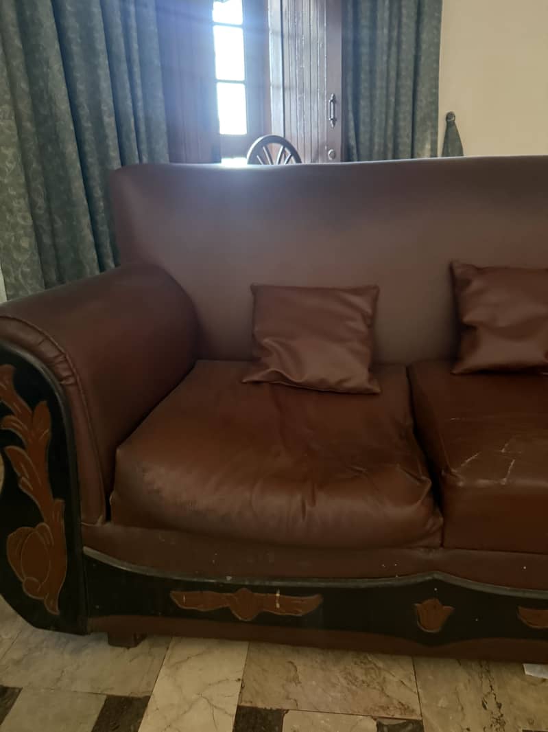 Leather sofa set 1