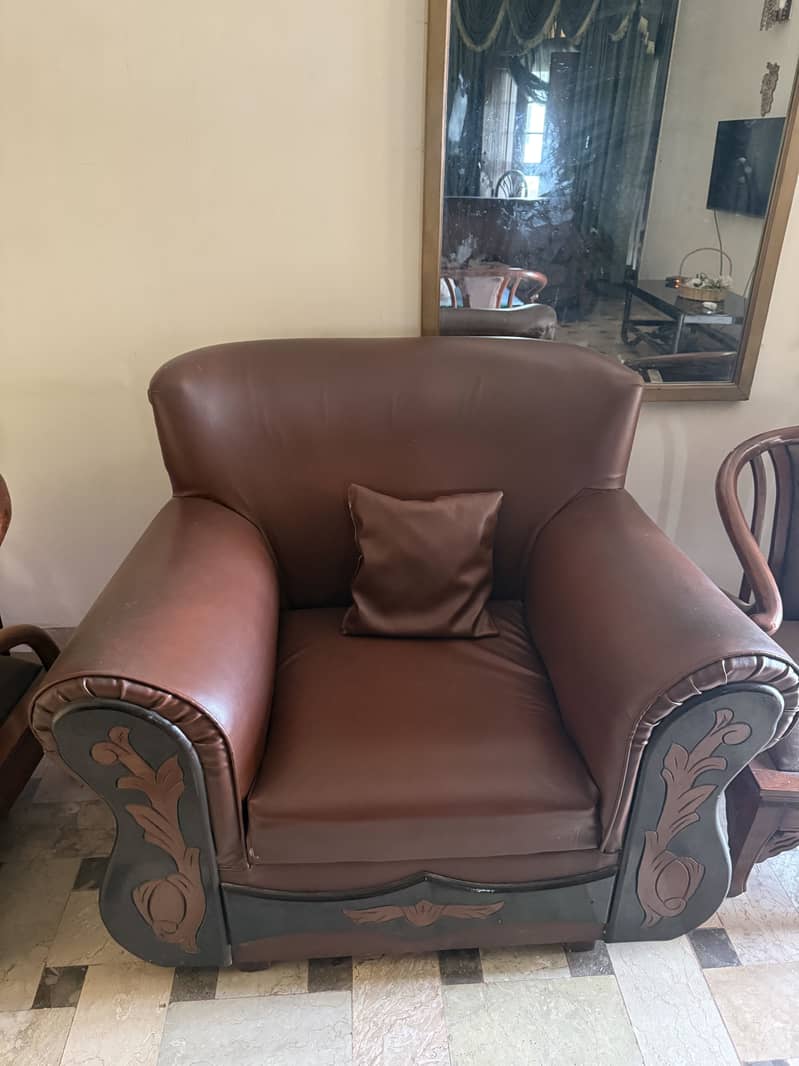 Leather sofa set 2